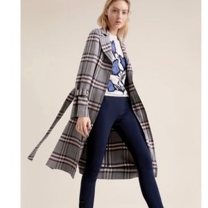 Lewit Bold Stripe Trench Coat Size Small